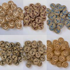 Çapa Desen Yuvarlak Bebe Düğme