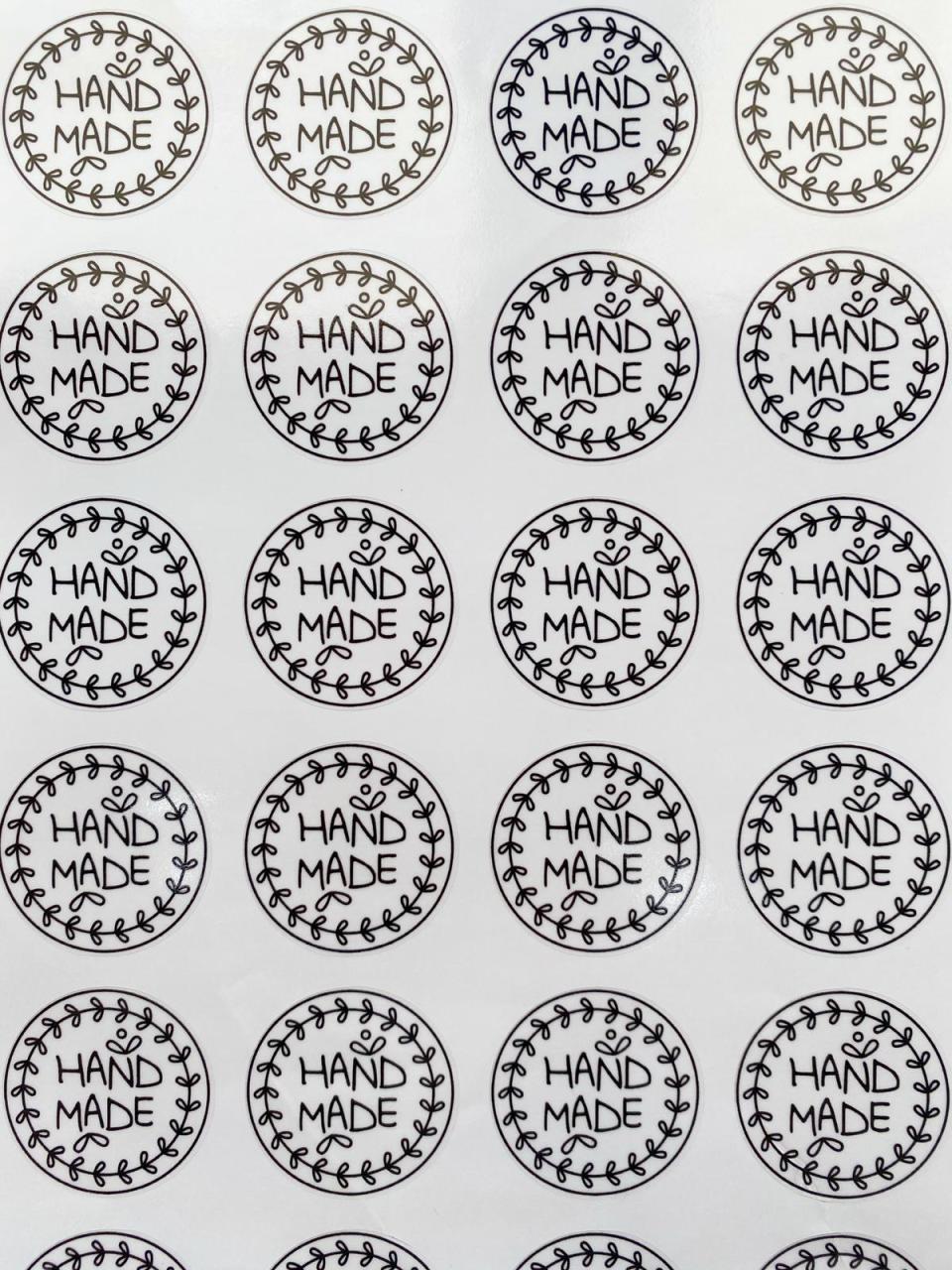 Handmade Yazılı Şeffaf Etiket (10'lu paket)