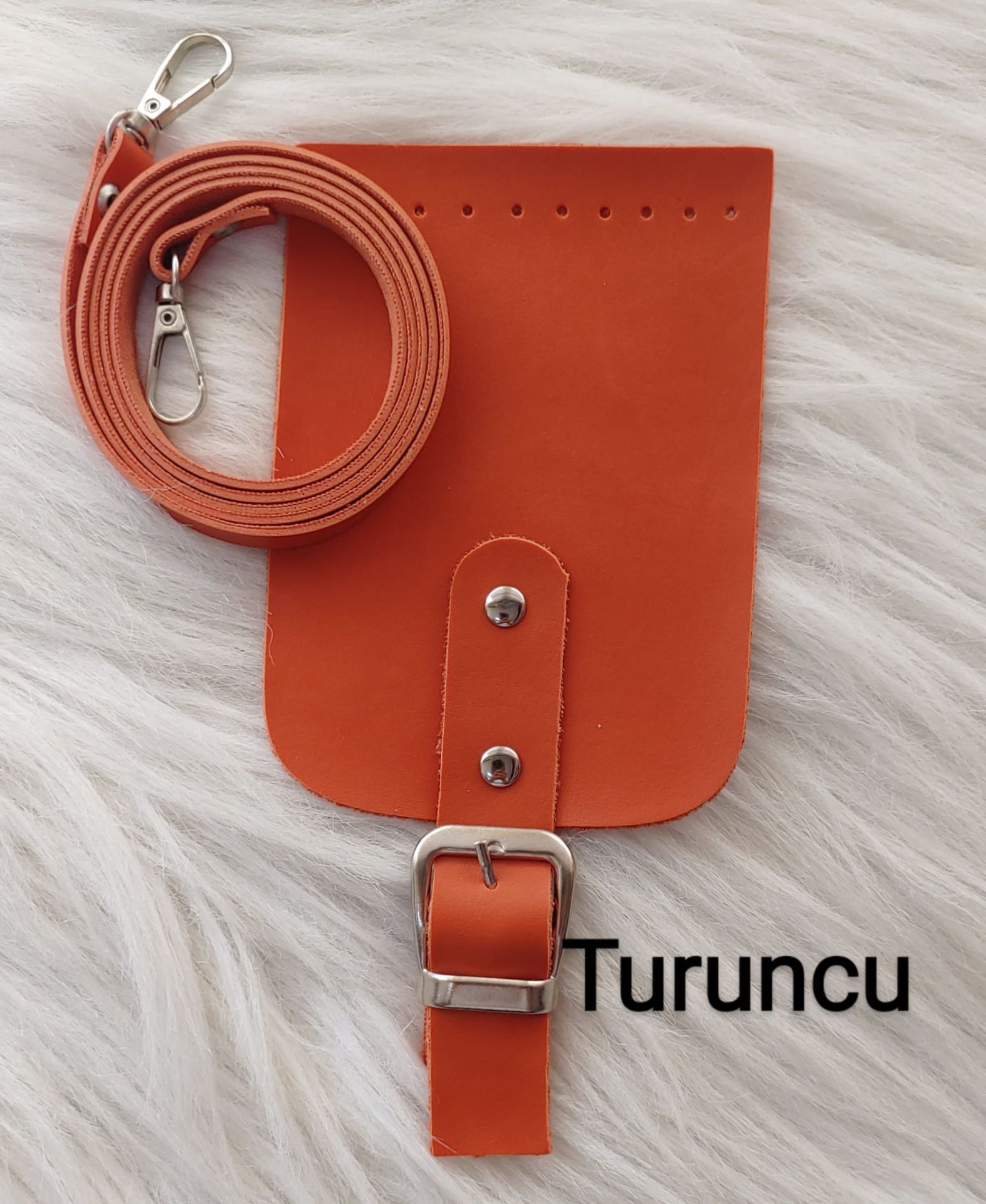 Mini Çanta Kapak Askı Seti Turuncu