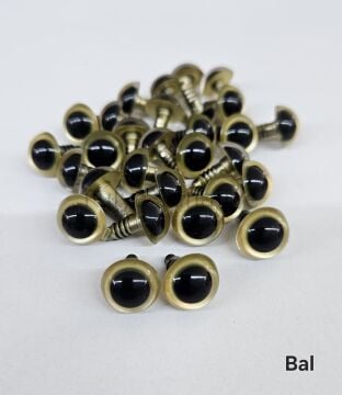 14 mm Renkli İthal Amigurumi Göz Bal Rengi