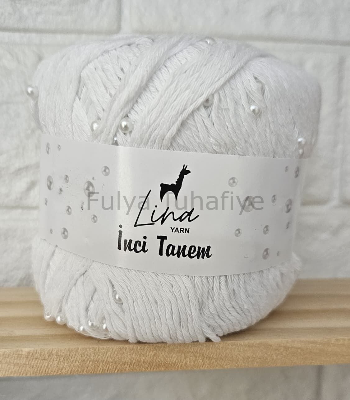 Lina Yarn İnci Tanem 101 Beyaz