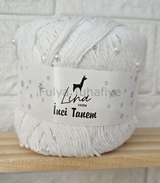 Lina Yarn İnci Tanem 101 Beyaz
