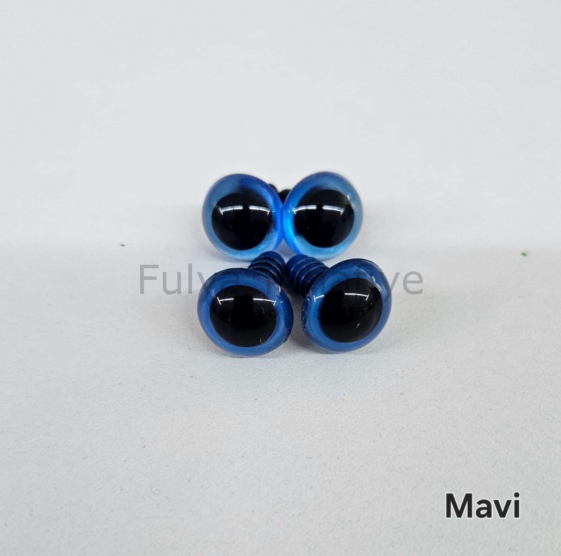 14 mm Renkli İthal Amigurumi Göz Mavi