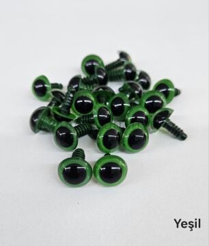 14 mm Renkli İthal Amigurumi Göz Yeşil