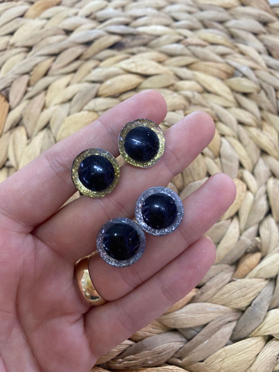 16 mm Simli Renkli Gözler