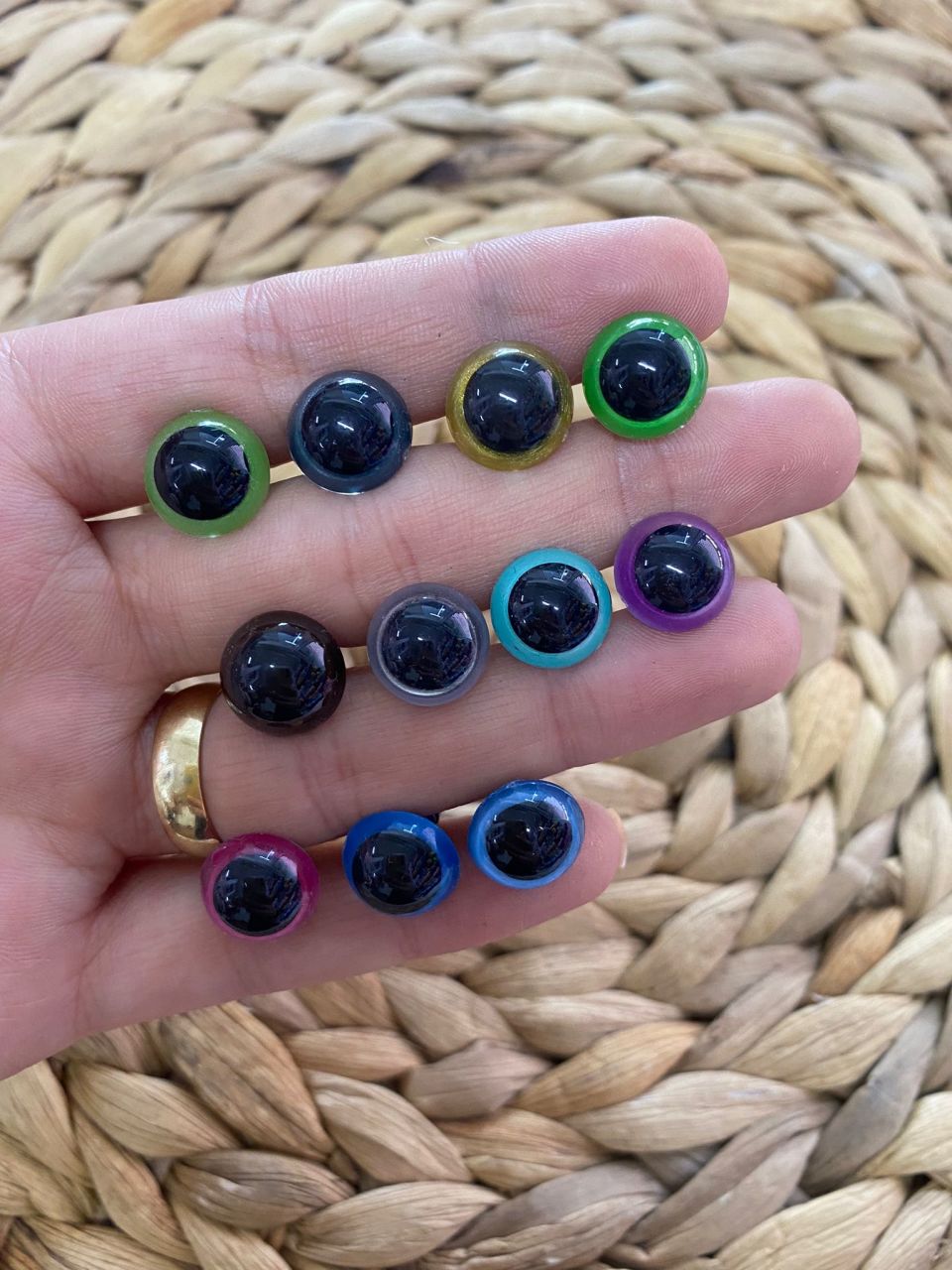 12 mm Renkli İthal Amigurumi Göz